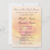 Invitation Rose avec Mariage de verse (Devant)
