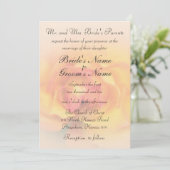 Invitation Rose avec Mariage de verse (Debout devant)