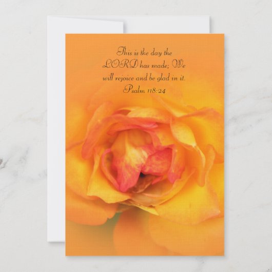 Invitation Rose avec Mariage de verse (Dos)