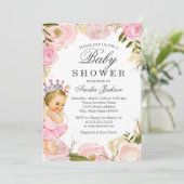 Invitation Rose Baby Princess C'est une fille Baby shower Inv (Debout devant)