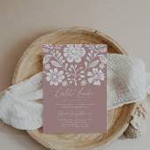 Invitation rose Baby shower Cielito Lindo