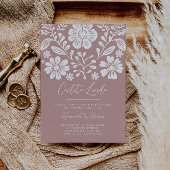 Invitation rose Baby shower Cielito Lindo