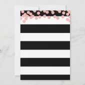 Invitation rose Baby shower d'or (Dos)