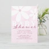 Invitation Rose Baby shower Faisy (Debout devant)