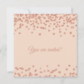 Invitation Rose bat mitzvah Gold Faux Parties scintillant Con (Dos)