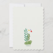 Invitation Rose Bébé Dino (Dos)