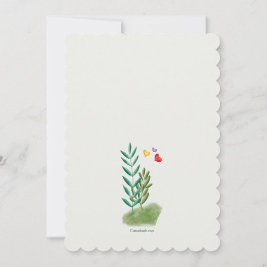 Invitation Rose Bébé Dino (Dos)