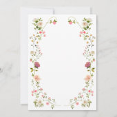 Invitation Rose Beige esthétique Floral Aquarelle Mariage (Dos)