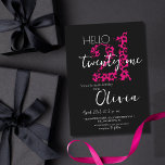 Invitation Rose Black Chic moderne Vingt et un 21e anniversai<br><div class="desc">Cool élégant leopard d'or noir 21e anniversaire invitation dans le style moderne avec calligraphie manuscrite et numéro 21 en empreinte de léopard beige noir. Une invitation à la fête moderne et design qui ne passe pas inaperçue des invités et qui complètera n'importe quelle célébration.</div>