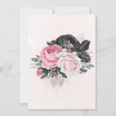 Invitation Rose Black Peony Argent Couples Papillon Couples D (Dos)