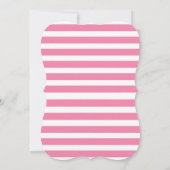 Invitation Rose & blanc Moderne Bow fille Baby shower (Dos)