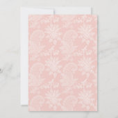 Invitation Rose Blanc Orné Floral Élégant Mariage formel (Dos)