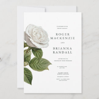 Invitation Rose Blanche