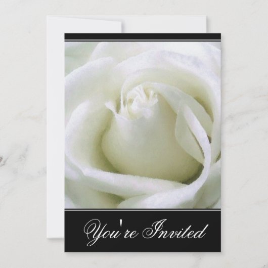 Invitation Rose Blanche (Devant)