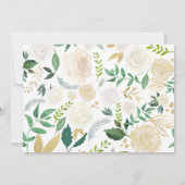 Invitation Rose blanche | Baby shower | conseils et souhaits (Dos)