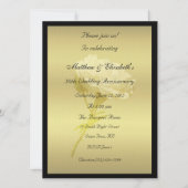 Invitation Rose blanche dans les teintes dorées Anniversaire (Devant)