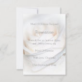 Invitation Rose Blanche Design Maid Of Honor Demande (Devant)