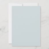 Invitation Rose Blanche et Brume Bleue Poussiéreuse Mariage d (Dos)
