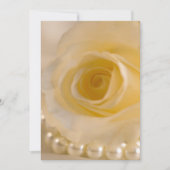 Invitation Rose blanche et Mariage perles (Devant)