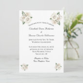 Invitation Rose blanche et or Formal Élégant Mariage classiqu (Debout devant)