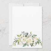 Invitation Rose Blanche Eucalyptus Verdure Luncheon de Mariag (Dos)