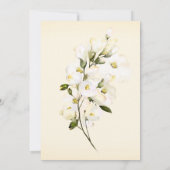 Invitation *~* Rose blanche Fête des mariées jaune doux (Dos)