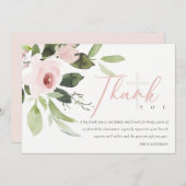 INVITATION ROSE BLANCHE FLORALE PREMIER SAINT COMMUNION MERCI (Devant / Derrière)