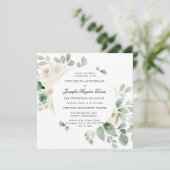 Invitation Rose blanche Premier anniversaire de la mort (Debout devant)