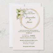 Invitation Rose blanche romantique (Devant)