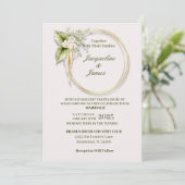 Invitation Rose blanche romantique (Debout devant)