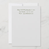 Invitation Rose blanche romantique (Dos)