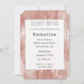 Invitation Rose blanche rose rose pâle (Devant)