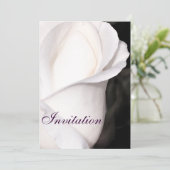 Invitation Rose Blanche Simple_ (Debout devant)