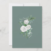 Invitation Rose blanche Végétation d'hiver Funérailles botani (Dos)