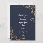 Invitation Rose Blanche Vintage merci (Devant)