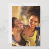 Invitation Rose bleu bleu Dusty Floral Gold Mariage photo (Dos)