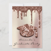 Invitation Rose Bleu Casquette 3D perle (Dos)