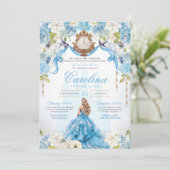 Invitation Rose bleu Cinderella Royal Princesse Quinceanera (Debout devant)