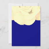 Invitation Rose bleu de la marine Floral printemps Mariage d' (Dos)