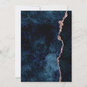 Invitation Rose bleu de la marine Gold Bachelorette Party Inv (Dos)