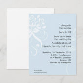 Invitation Rose Bleu Doux 4,25x5,5 (Devant / Derrière)
