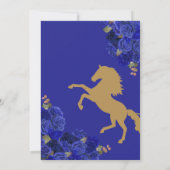 Invitation Rose bleu Floral Ouest Charro Quinceañera (Dos)