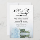 Invitation Rose bleu pâle Nous Faisons Toujours Mariage Vow R (Devant)