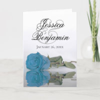 Rose bleu turquoise Élégant Mariage photo romantiq