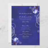 Invitation rose bleu vintage ancien mariage imaginaire (Dos)