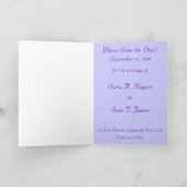 Invitation Rose bleu violet (Intérieur)