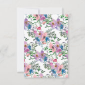 Invitation Rose Bleu Violet Floral Graduation Save Date (Dos)