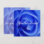 invitation rose bleue (Devant / Derrière)