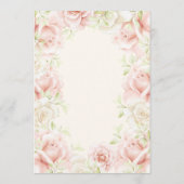 Invitation Rose Blush Floral Élégant Mariage romantique (Dos)