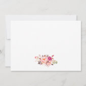 Invitation Rose Blush Gold Floral Fête des mariées Merci P (Dos)